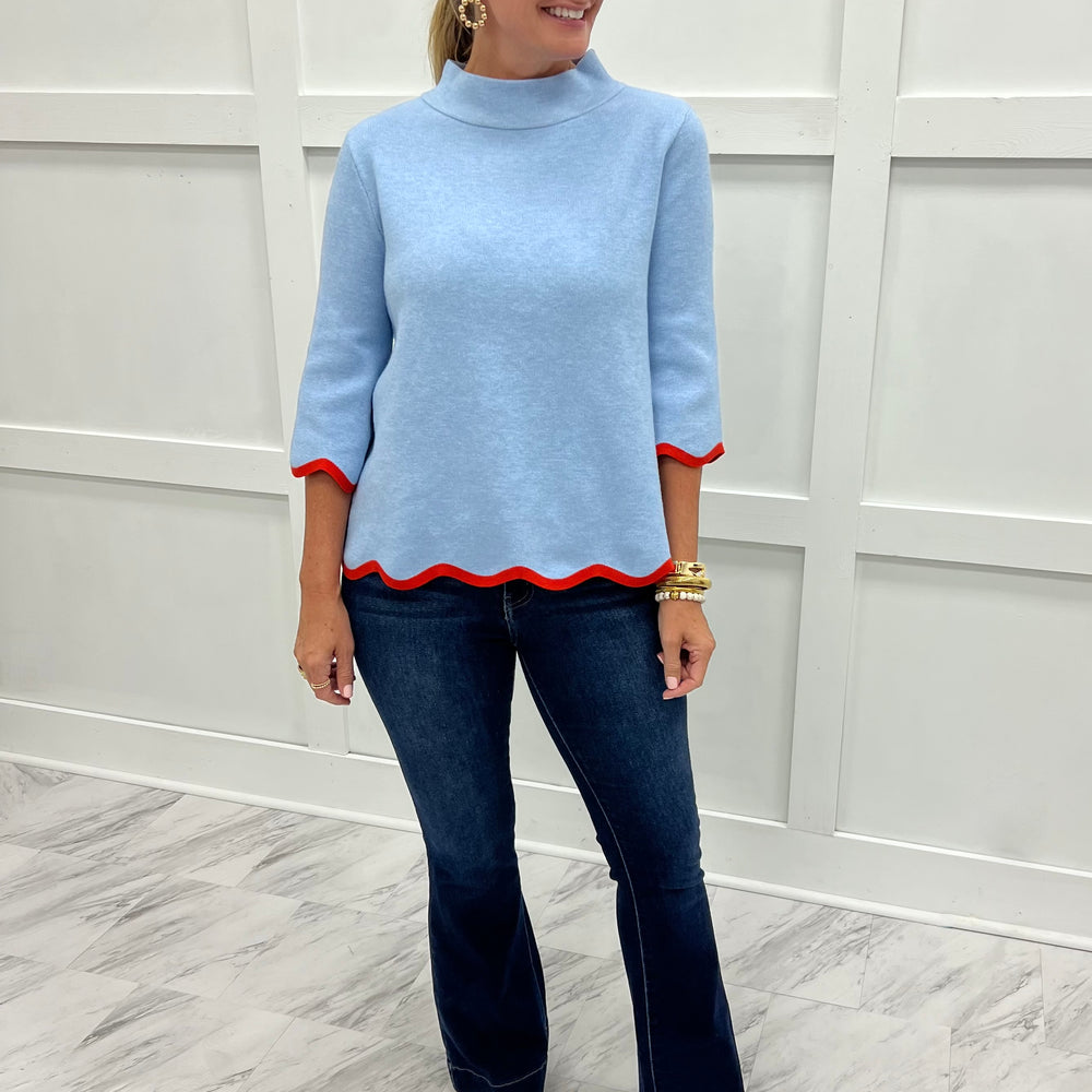 Crew Scallop Sweater
