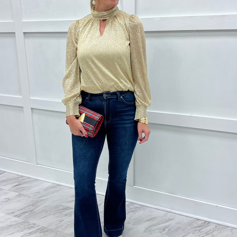Socialite Chic Gold Top