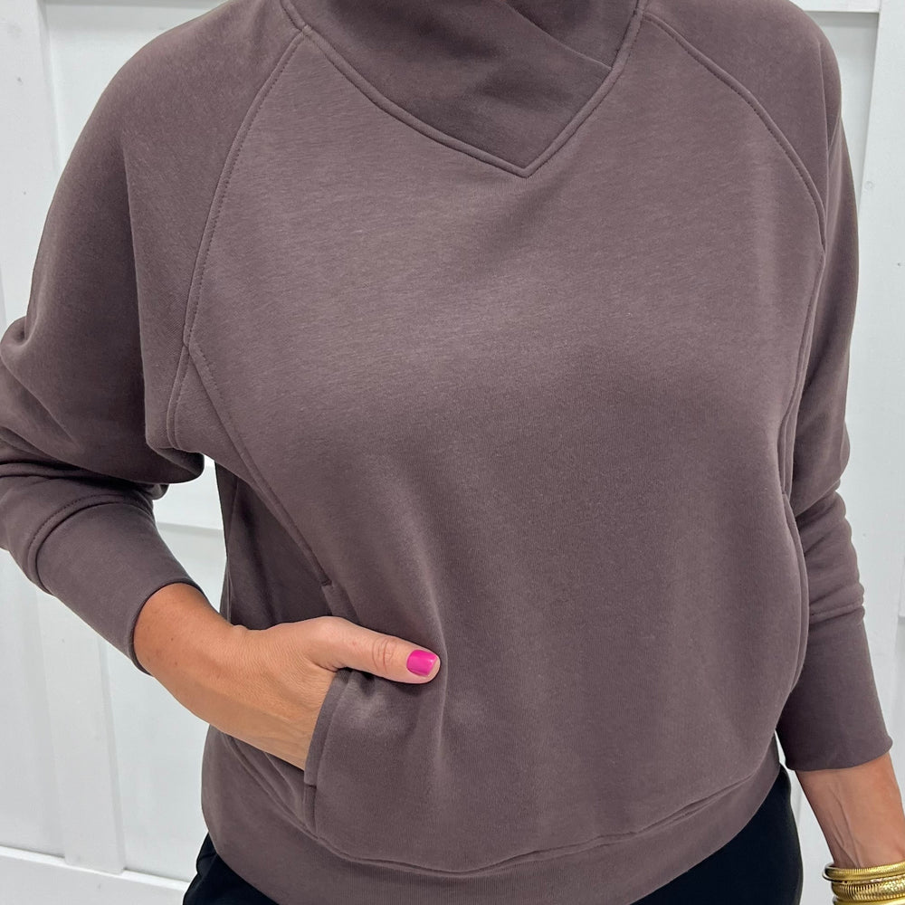 Saturday V.Neck Top (Brown)