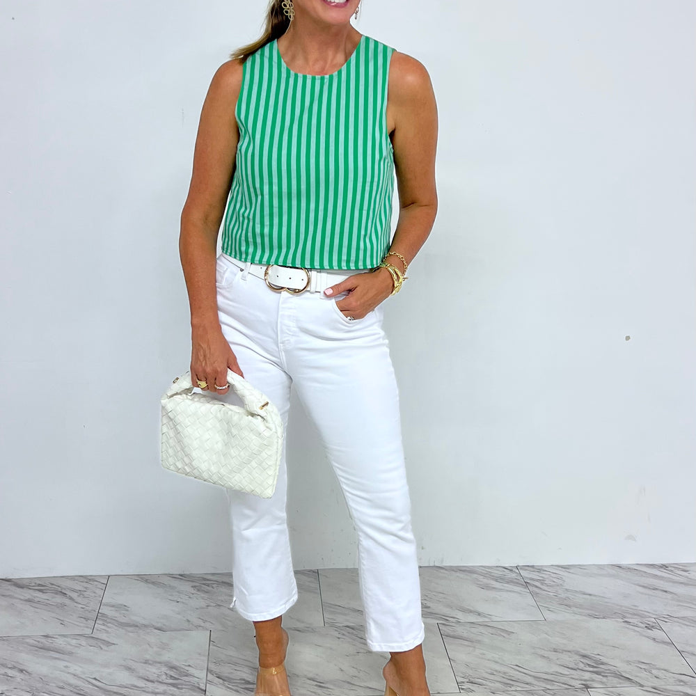 
                  
                    Saylor Stripe Top (Green)
                  
                