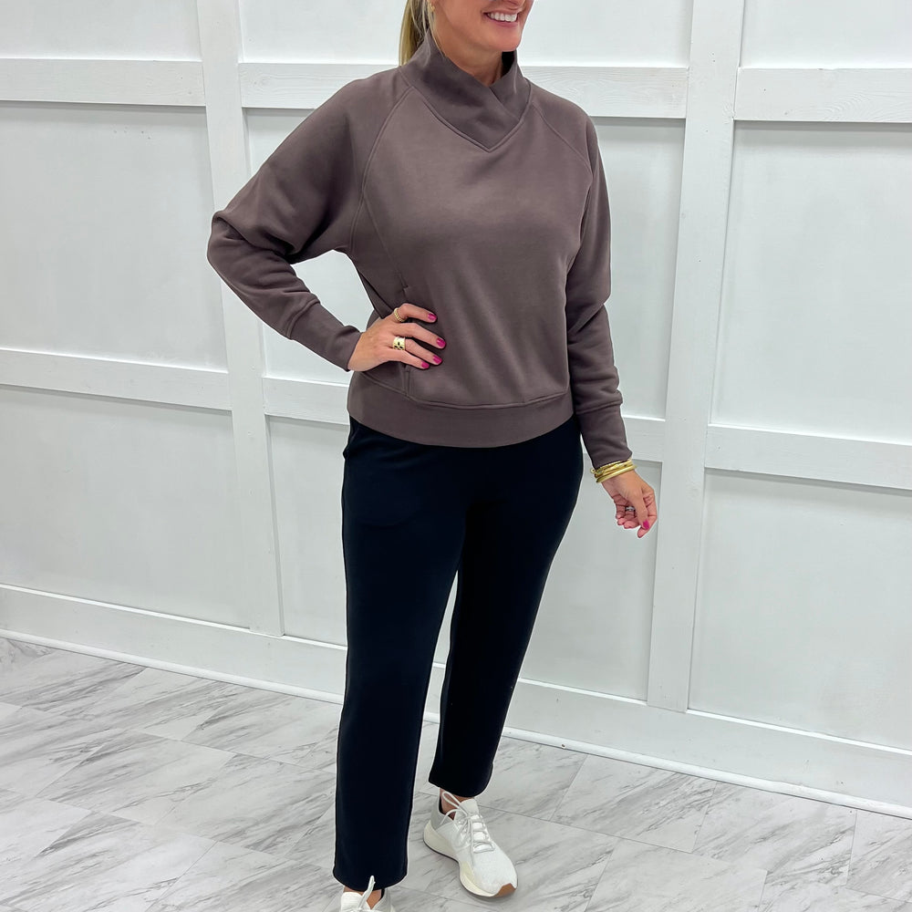 Saturday V.Neck Top (Brown)