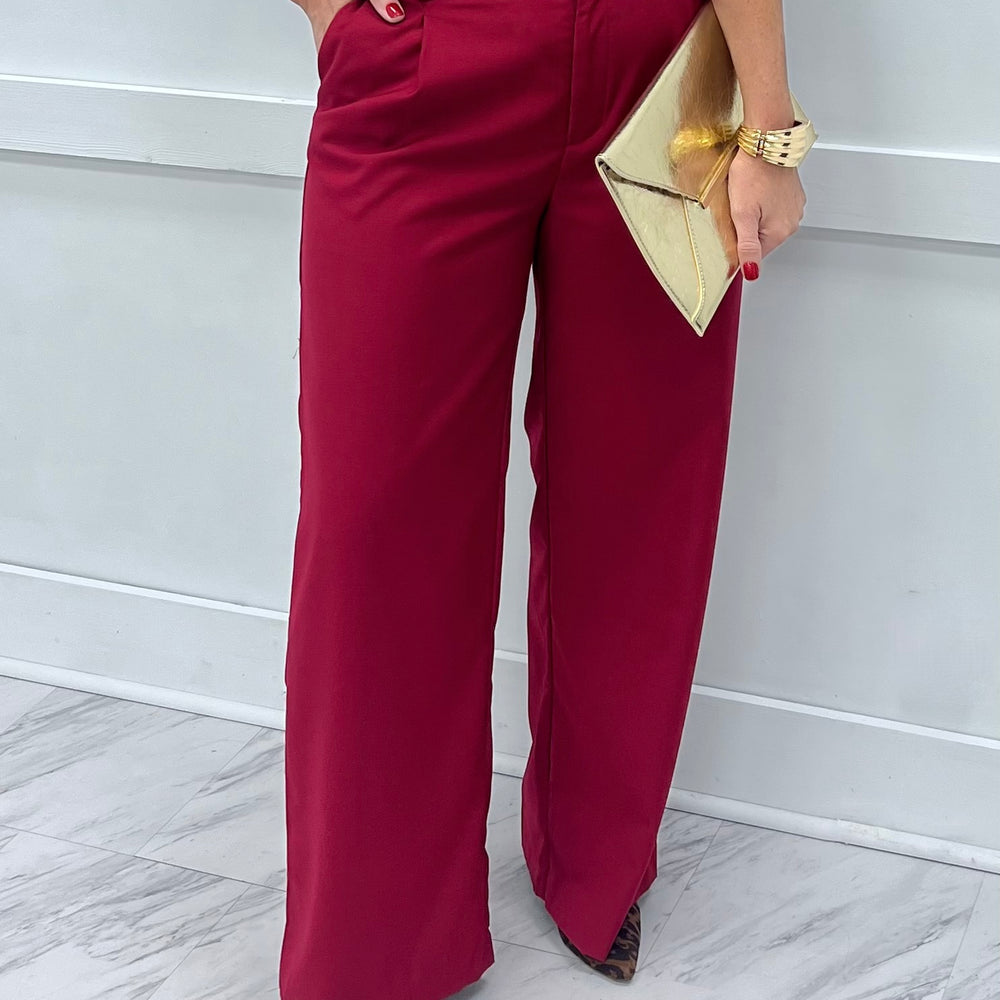 Merlot Wide Leg Pants