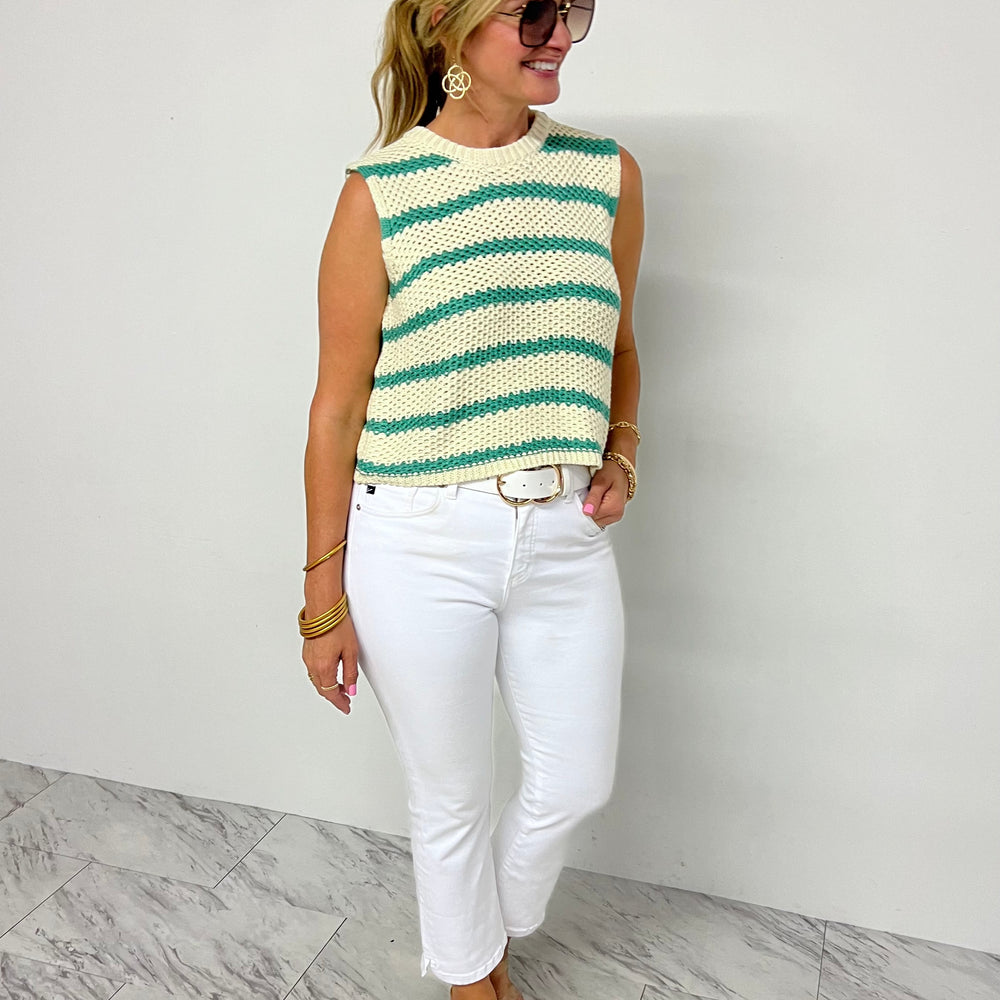 
                  
                    Fool For You Stripe Sweater (green)
                  
                