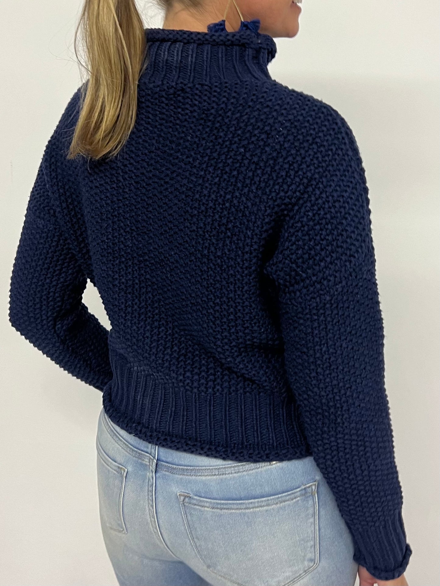 Montana Mock Neck Sweater (navy)