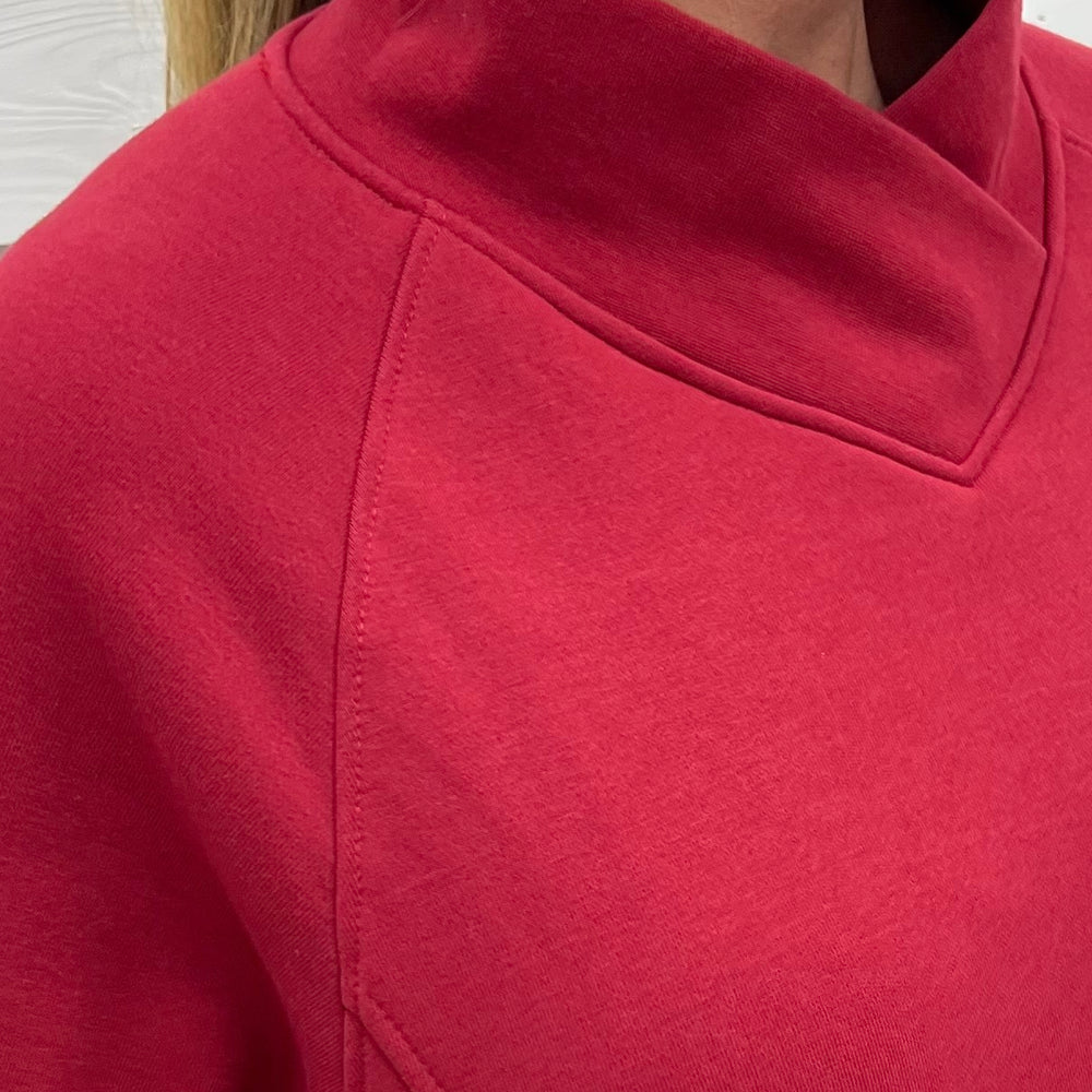 Saturday V.Neck Top (Dark Red)