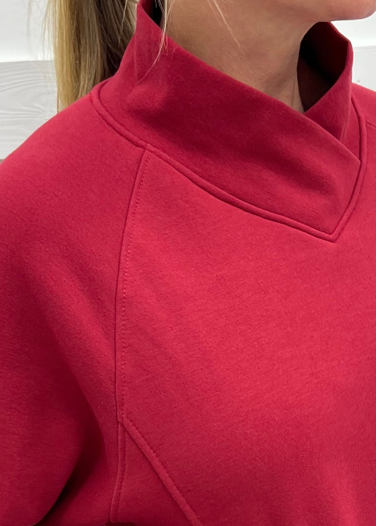 Saturday V.Neck Top (Dark Red)