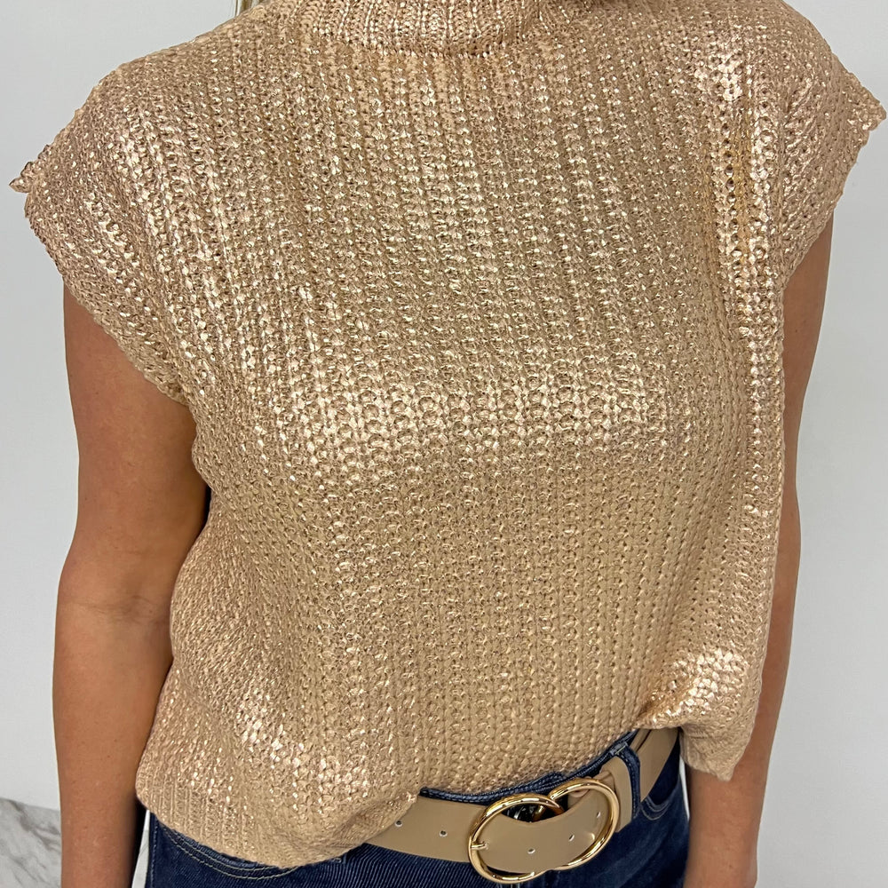 
                      
                        Mystic Gold Short Sleeve Sweater
                      
                    