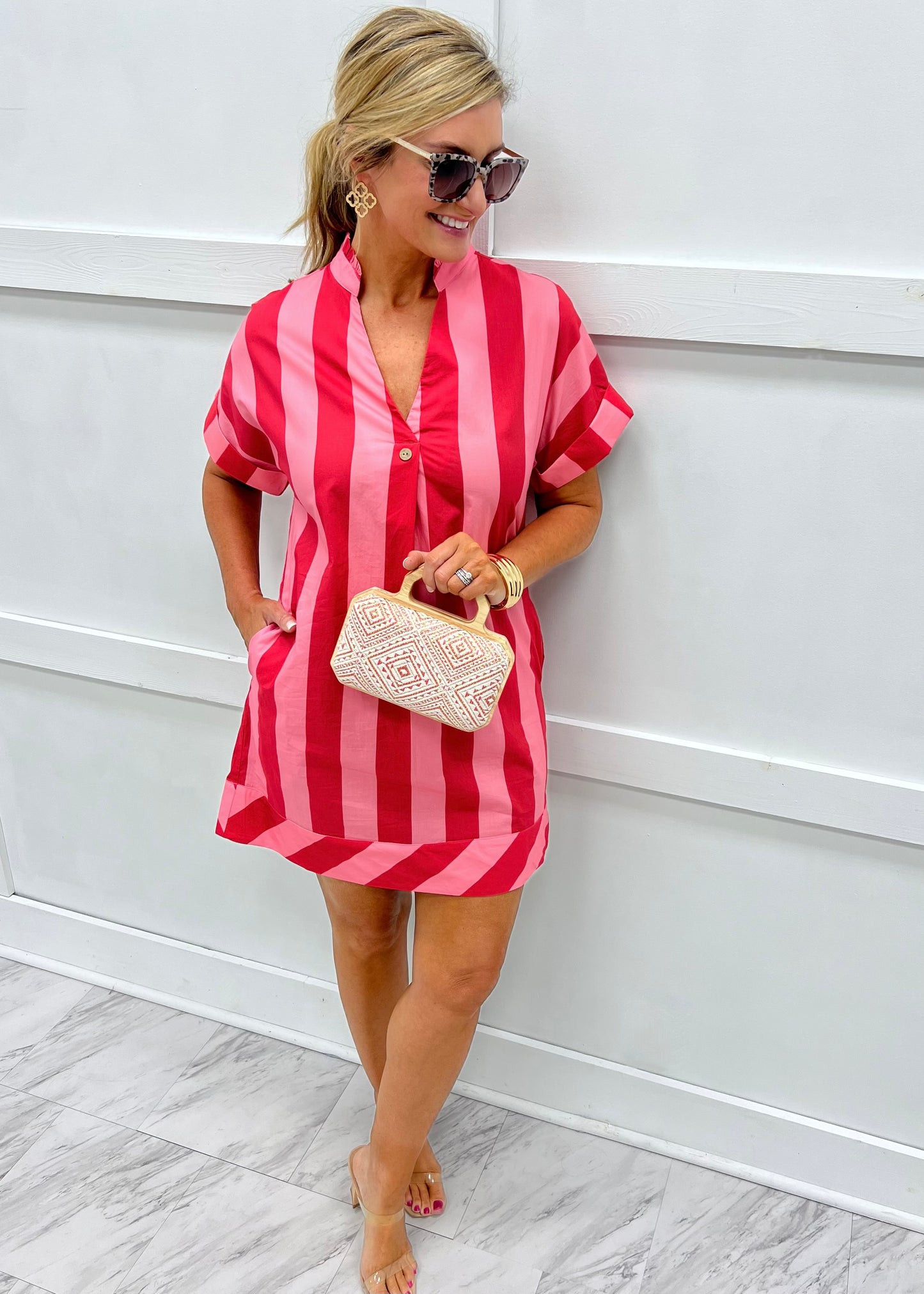 Cabana Chic Dress (Red)