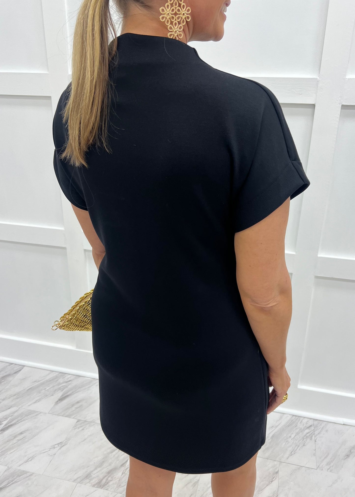 Scout Mock Neck Dress (Black) shop chartreuse Scout Mock Neck Dress (Black) shop chartreuse