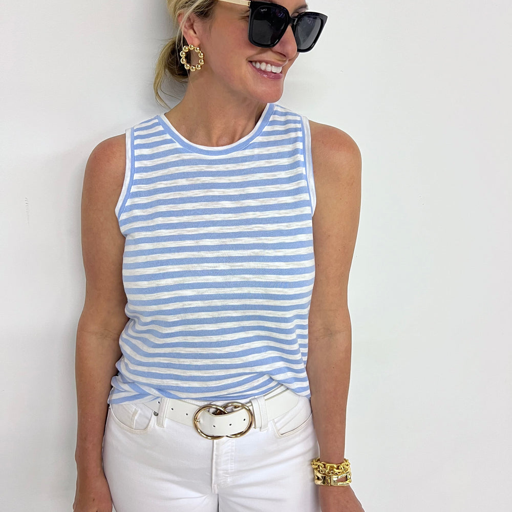 
                  
                    Skye Blue Stripe Tank Top
                  
                