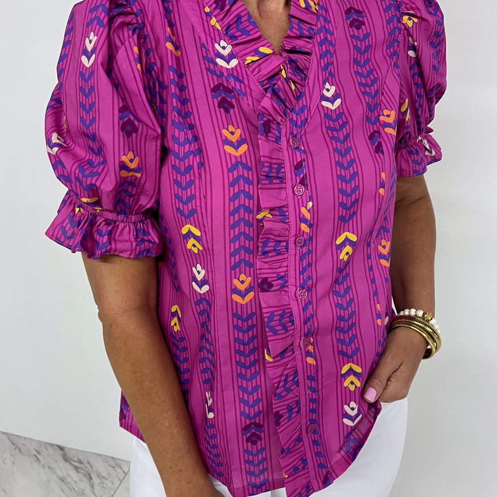 
                  
                    Mystical Magenta Print Top-FINAL SALE
                  
                