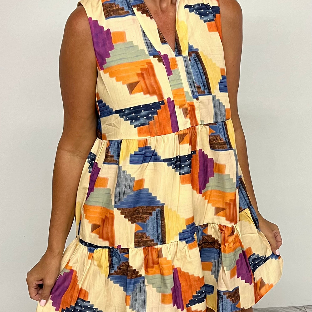 
                  
                    Here We Go Abstract Print Dress
                  
                