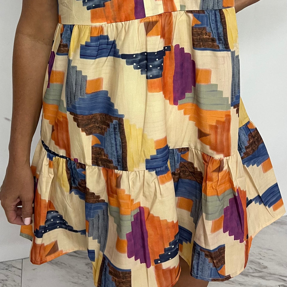 
                  
                    Here We Go Abstract Print Dress
                  
                