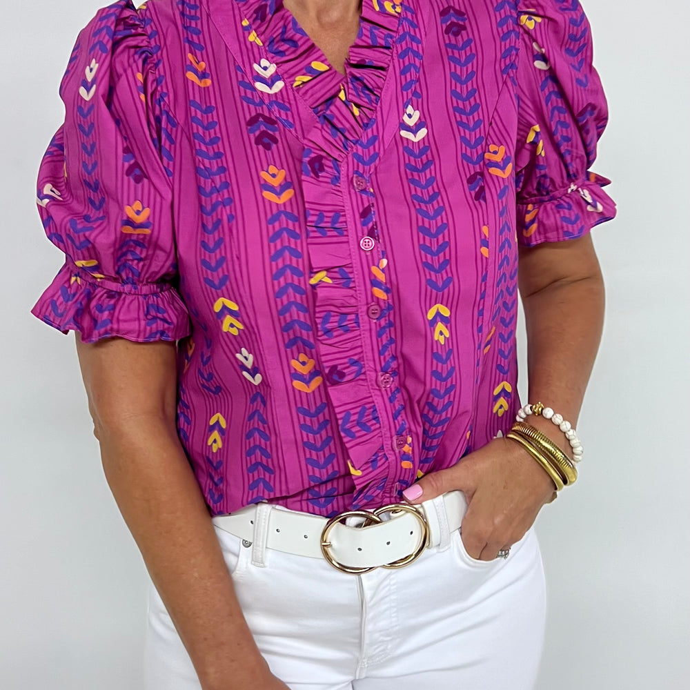Mystical Magenta Print Top