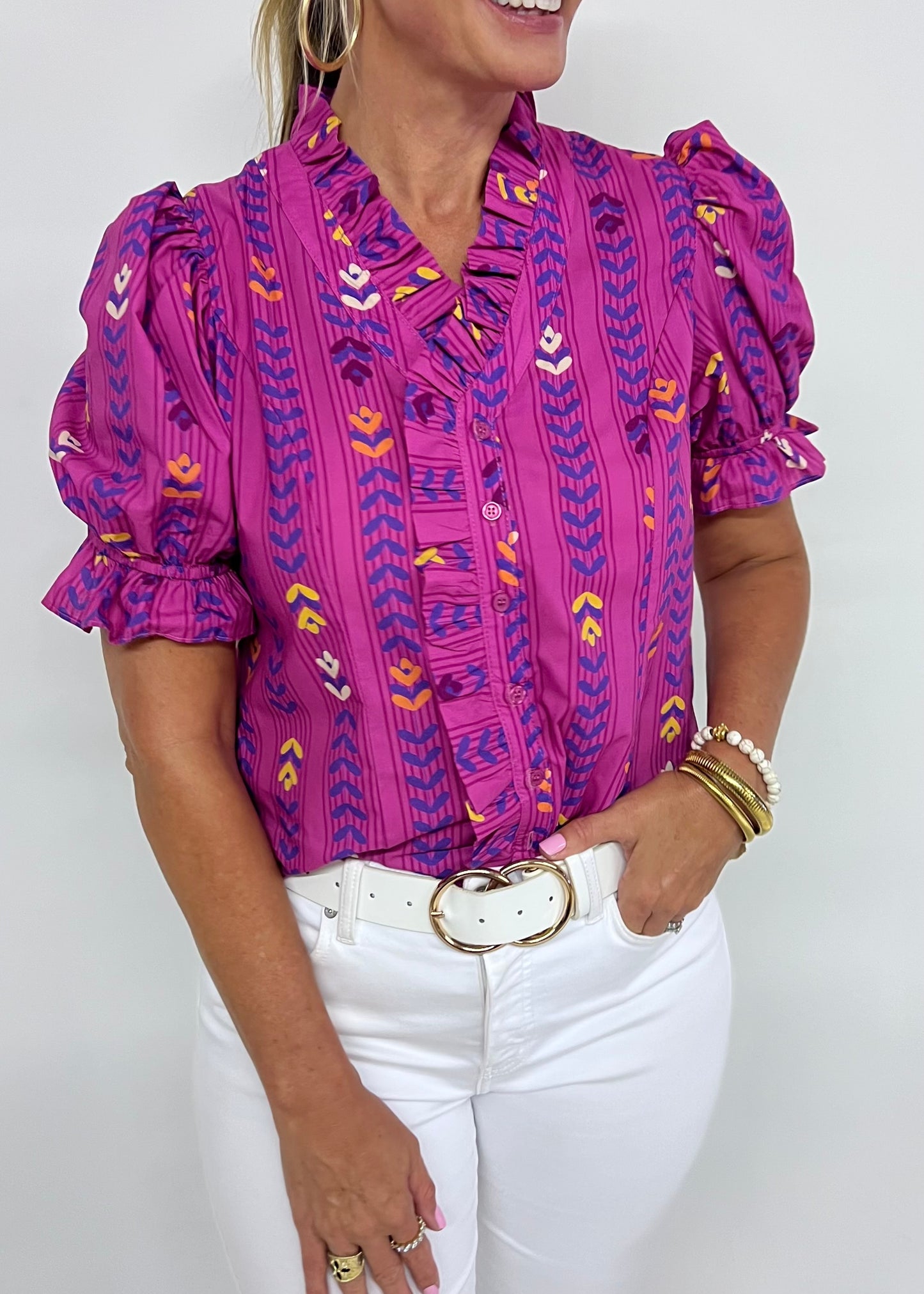 Mystical Magenta Print Top