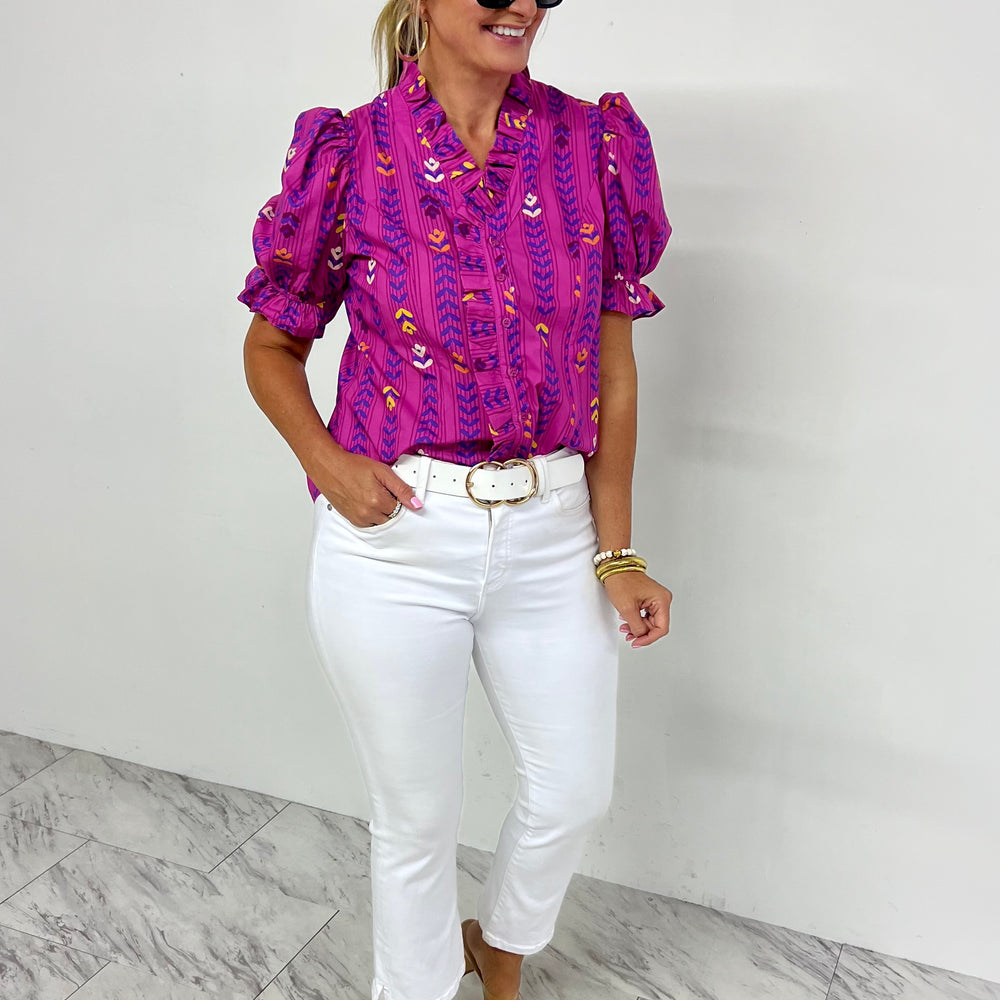 Mystical Magenta Print Top