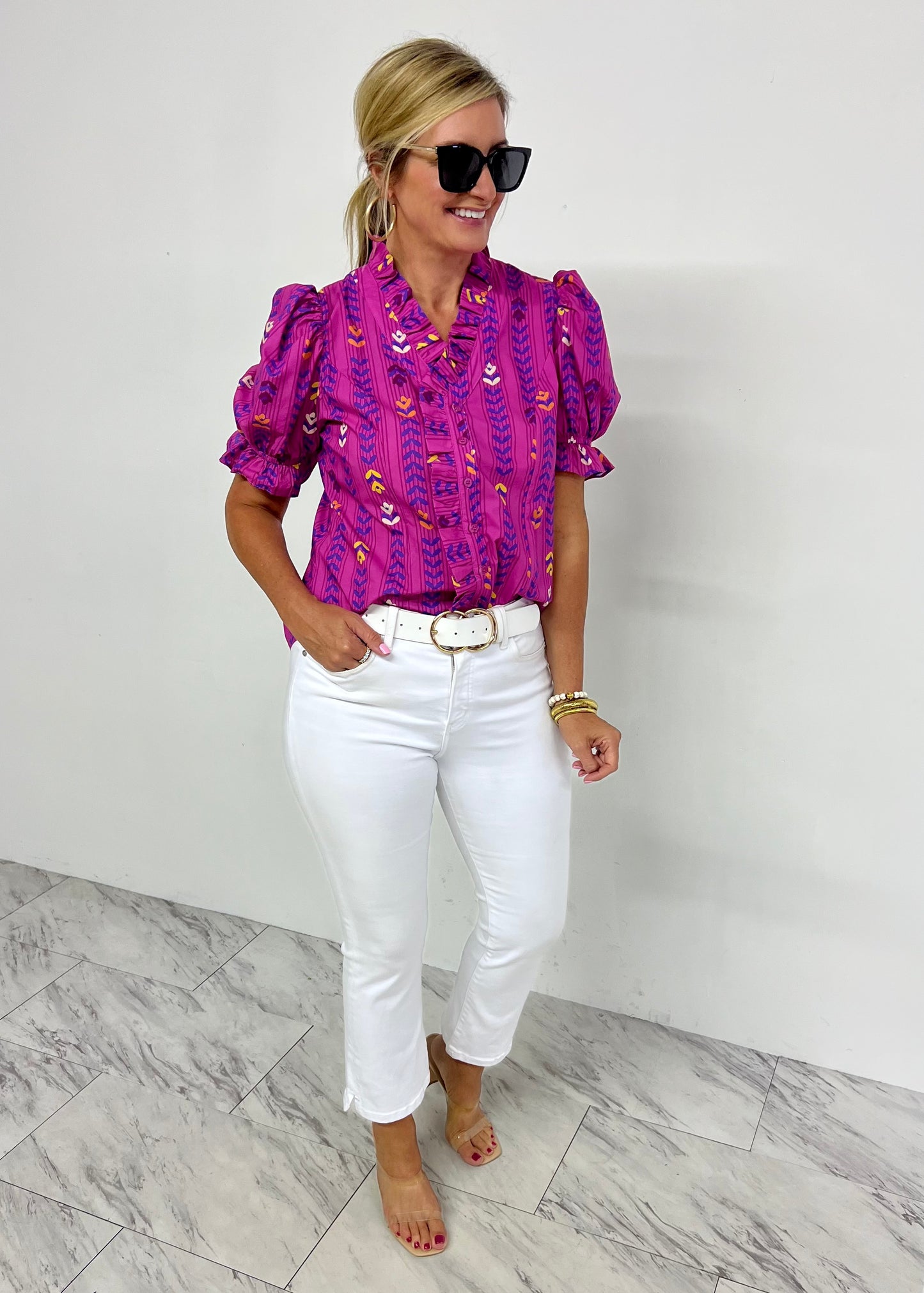 Mystical Magenta Print Top