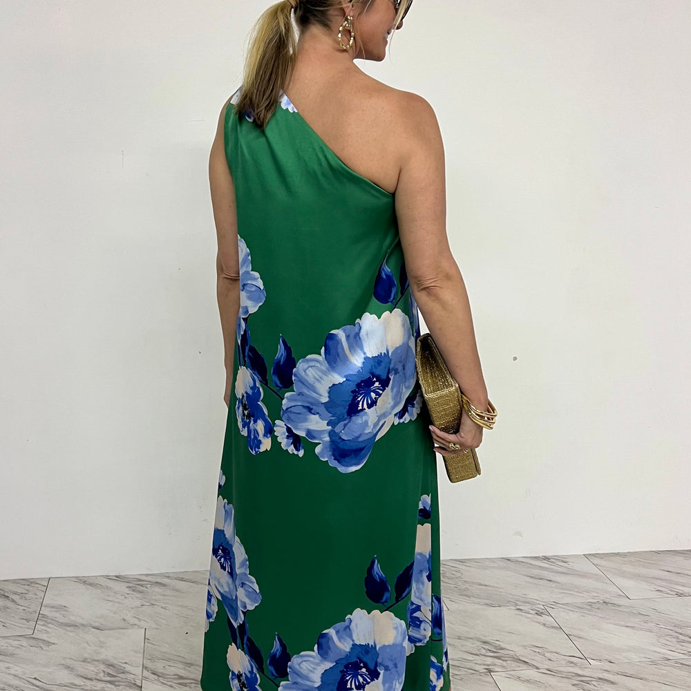 
                  
                    Glenna Green Single Shoulder Maxi Dress
                  
                