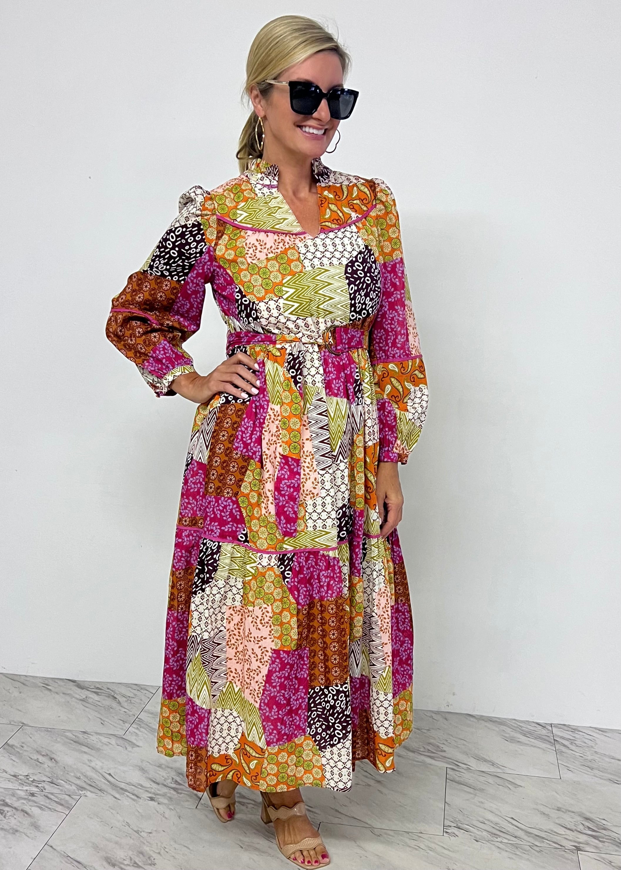 Prescott Patchwork Maxi Dress FINAL SALE