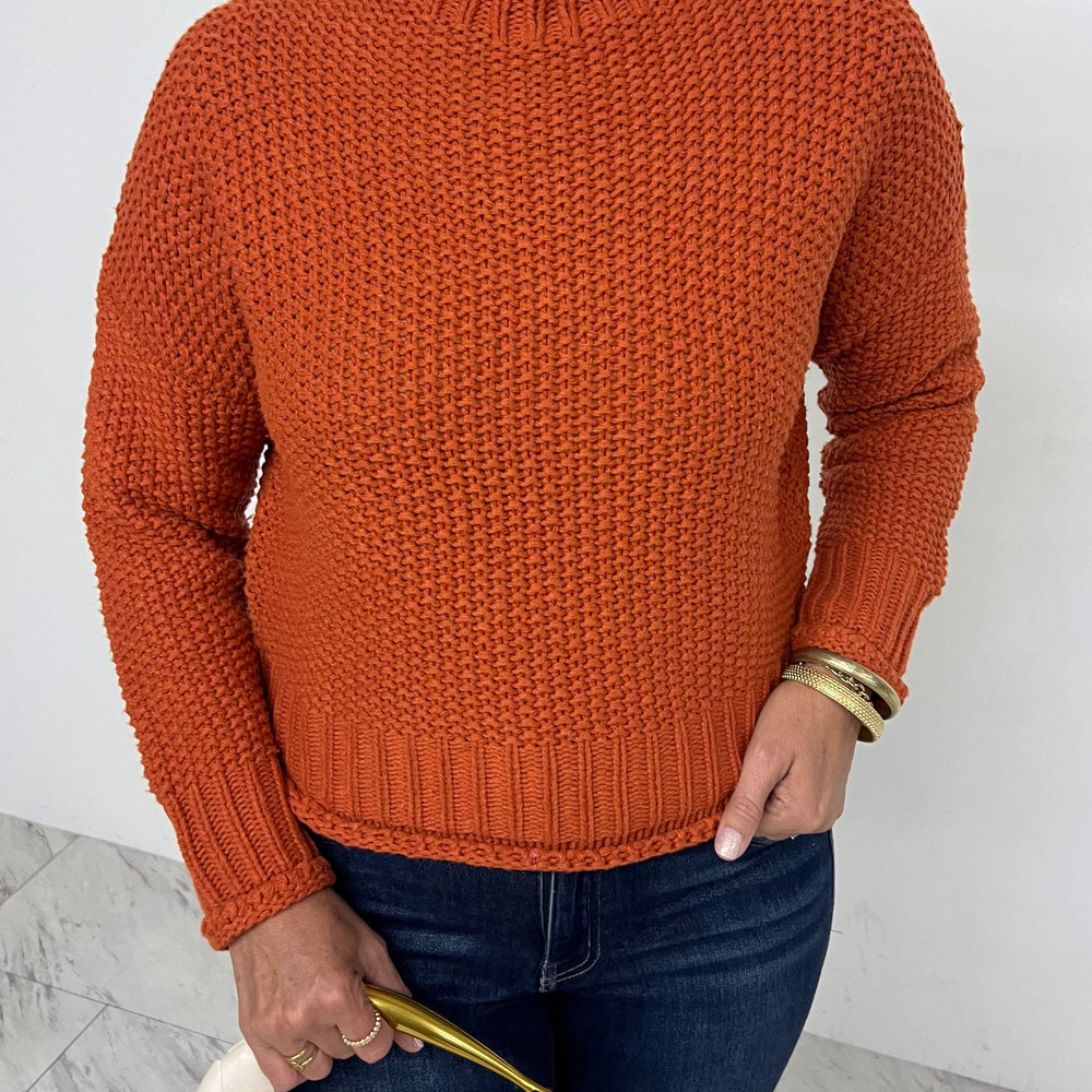 Montana Mock Neck Sweater (rust)