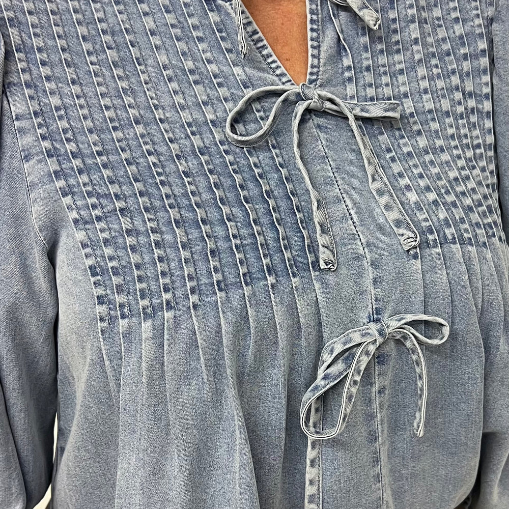 
                  
                    Franklin Denim Bow Top
                  
                