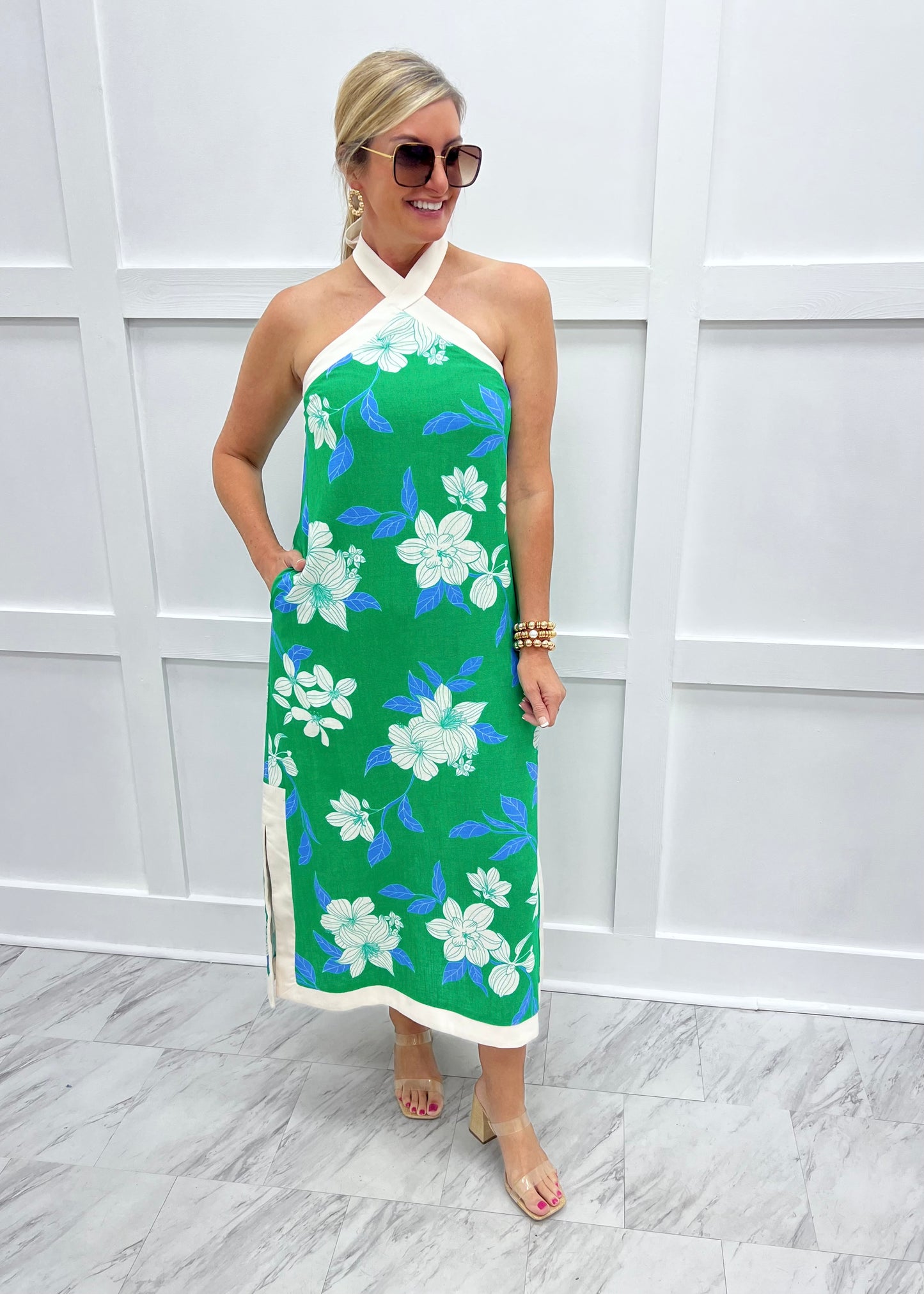 Tropical Charm Halter Dress shop chartreuse Tropical Charm Halter Dress shop chartreuse