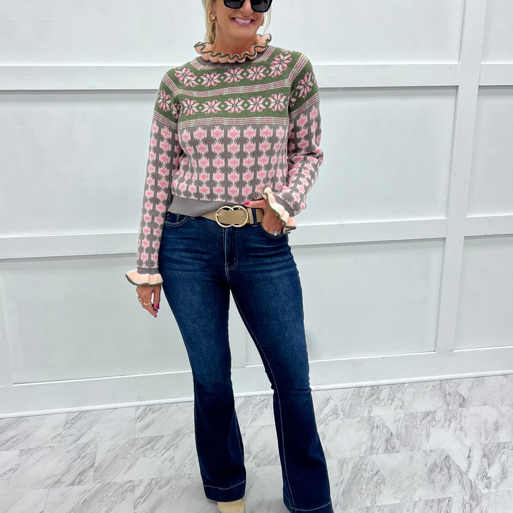 
                  
                    Grace Ruffle Sweater (Pink)
                  
                