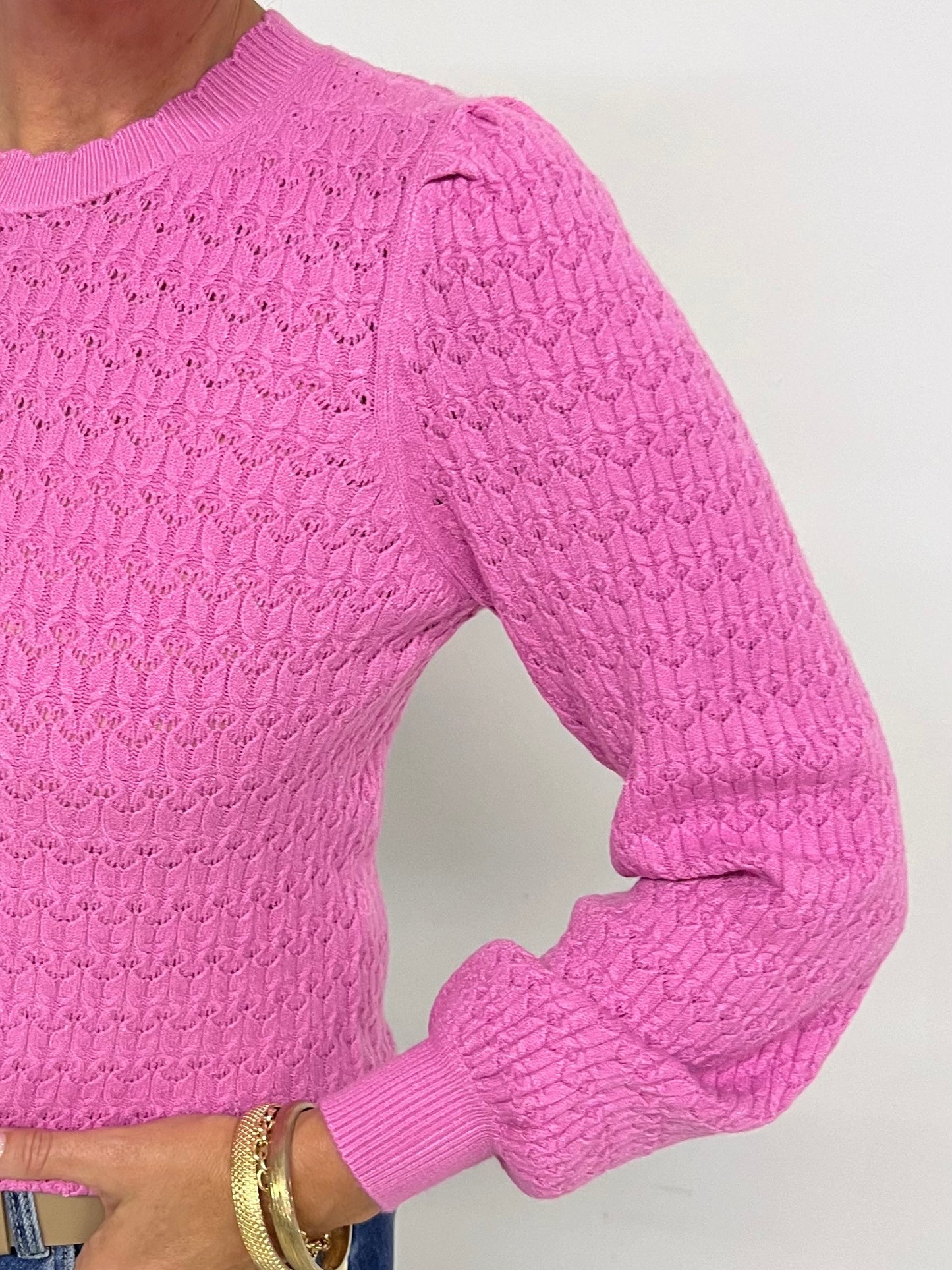 Wild Orchid Detail Sweater