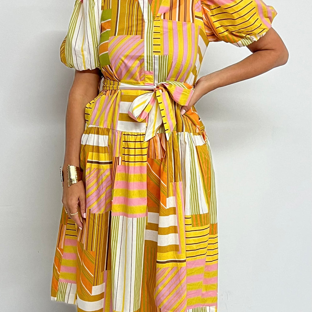 
                  
                    Tristan Stripe Print Midi Dress
                  
                