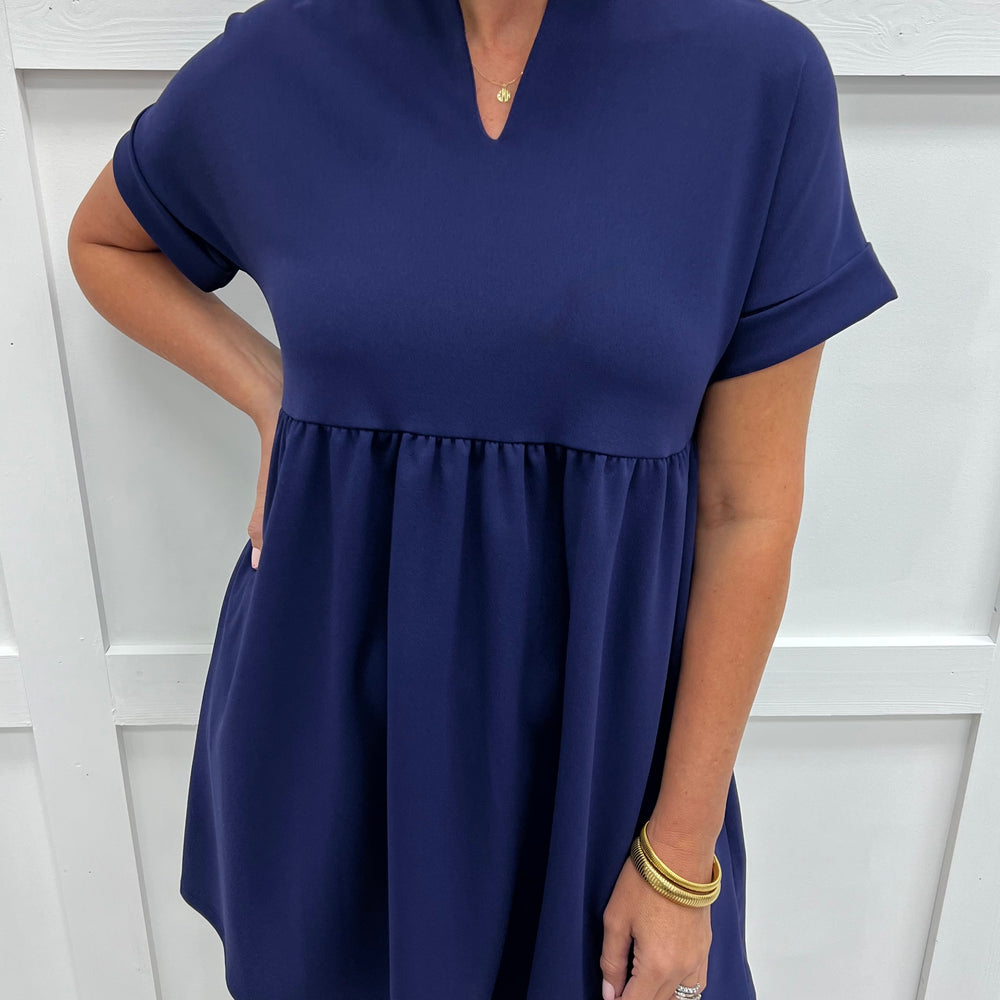 Sonoma Navy Blue V.Neck Dress