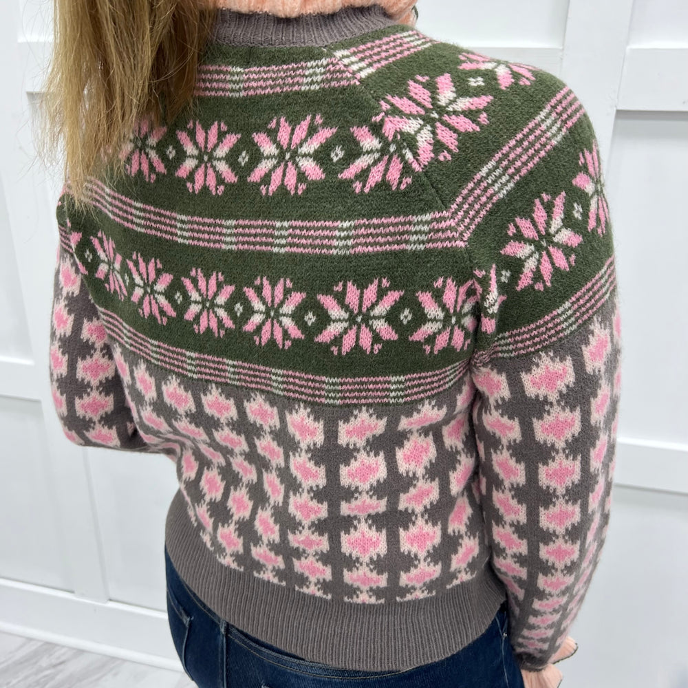 Grace Ruffle Sweater (Pink)