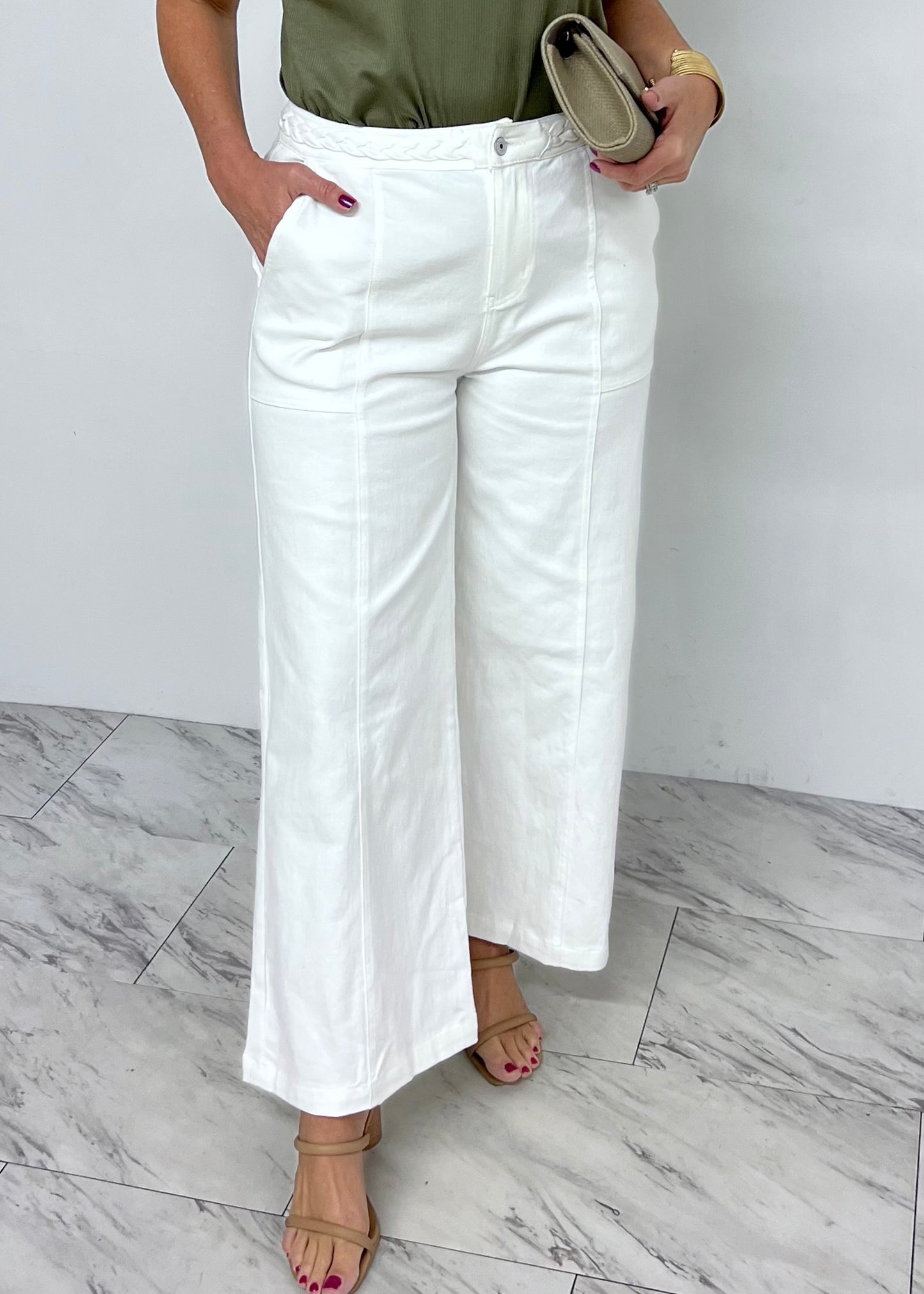 Bryer Braid Pants (White)