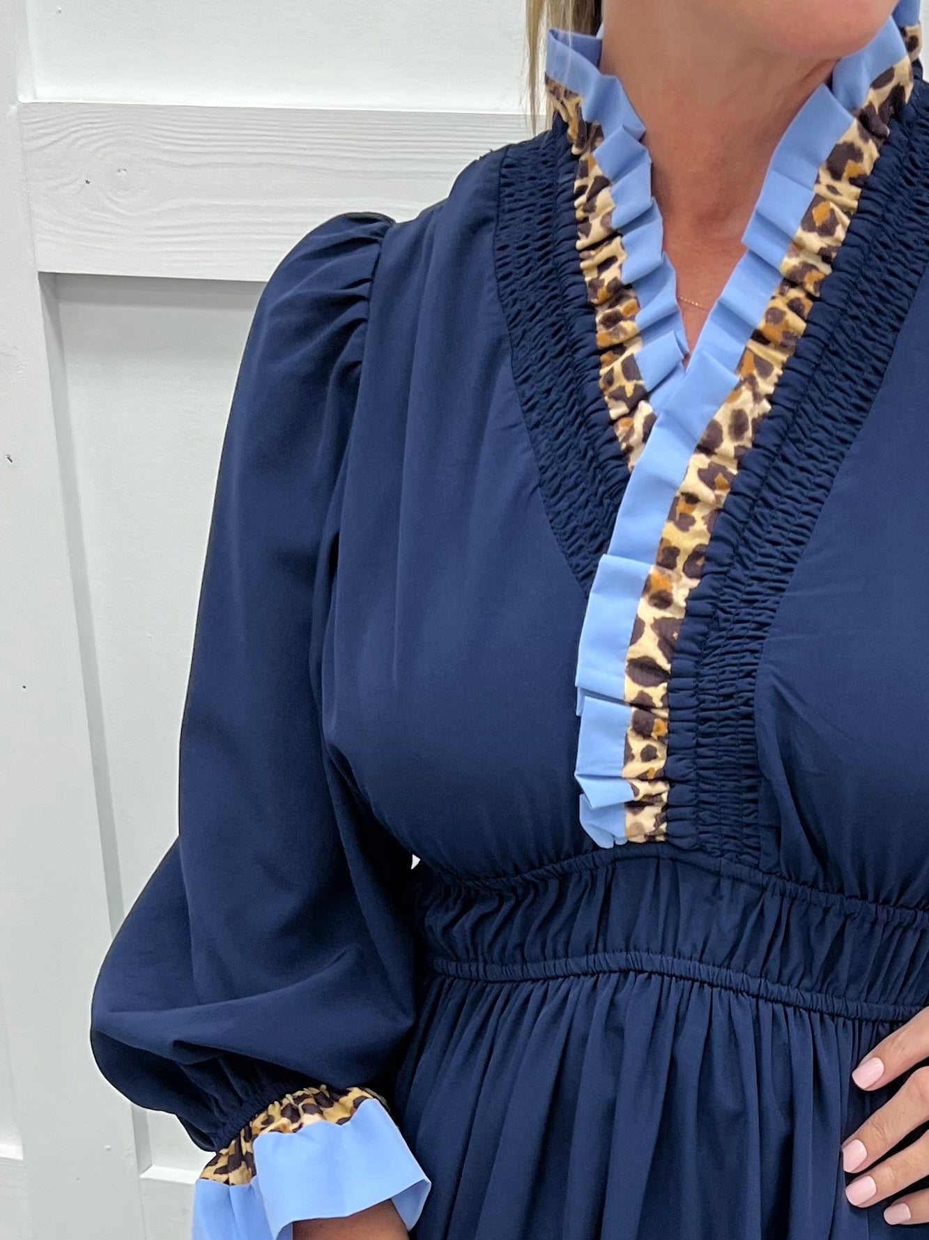 Animal Element Navy Midi Dress