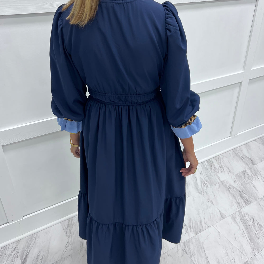
                  
                    Animal Element Navy Midi Dress
                  
                