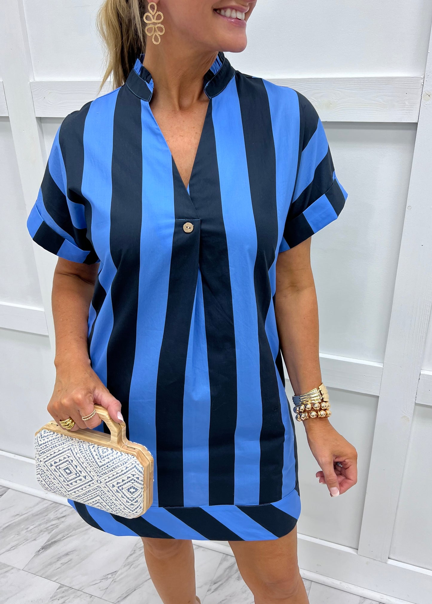 Cabana Chic Dress (Blue)