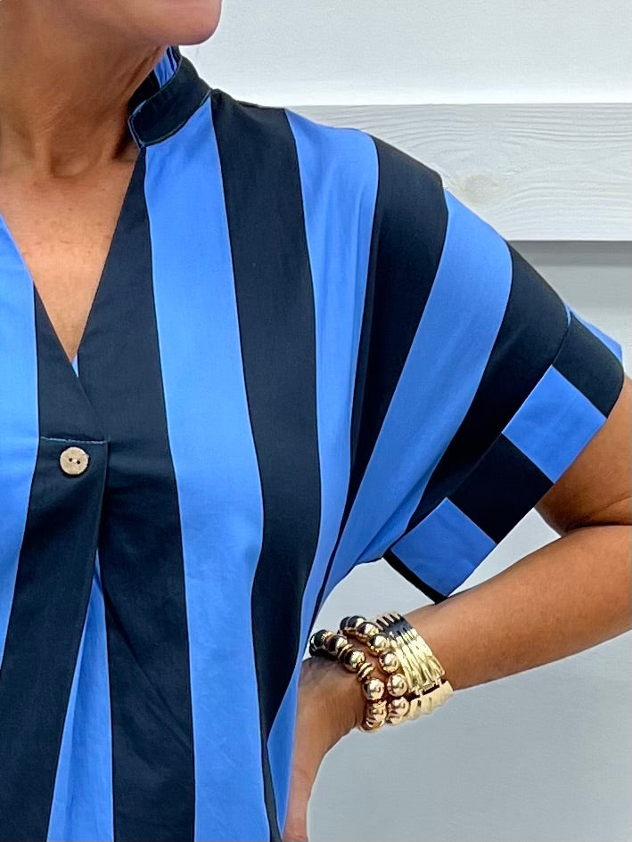 Cabana Chic Dress (Blue)