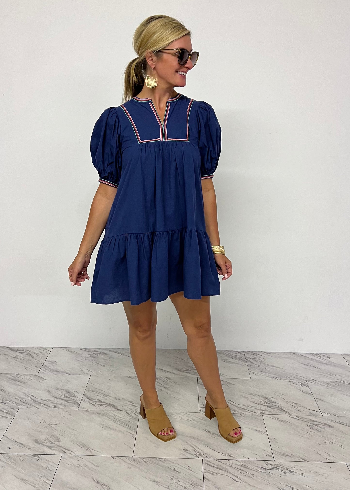 Tiana Dress (Navy)