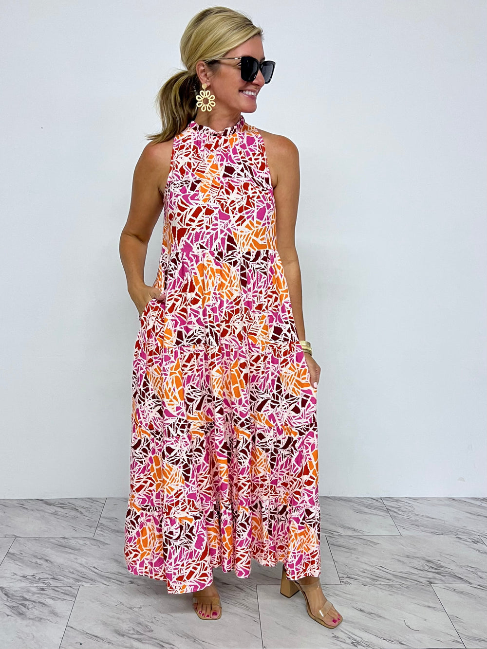 Madrid Print Maxi Dress