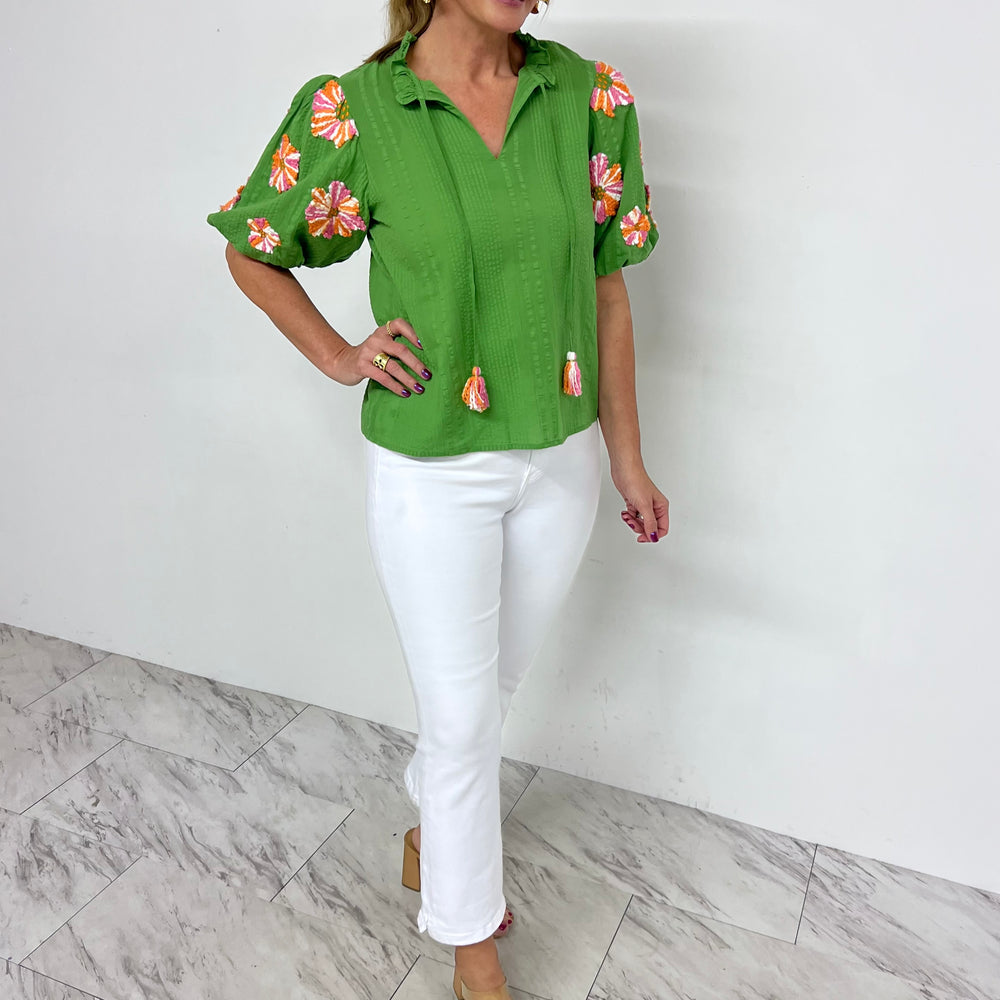 
                  
                    Samara Embroidered Puff Sleeve Top
                  
                