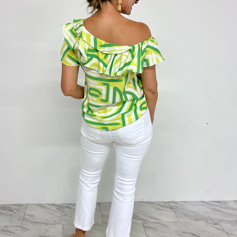 
                  
                    Kiki Green Mix Shoulder Top
                  
                