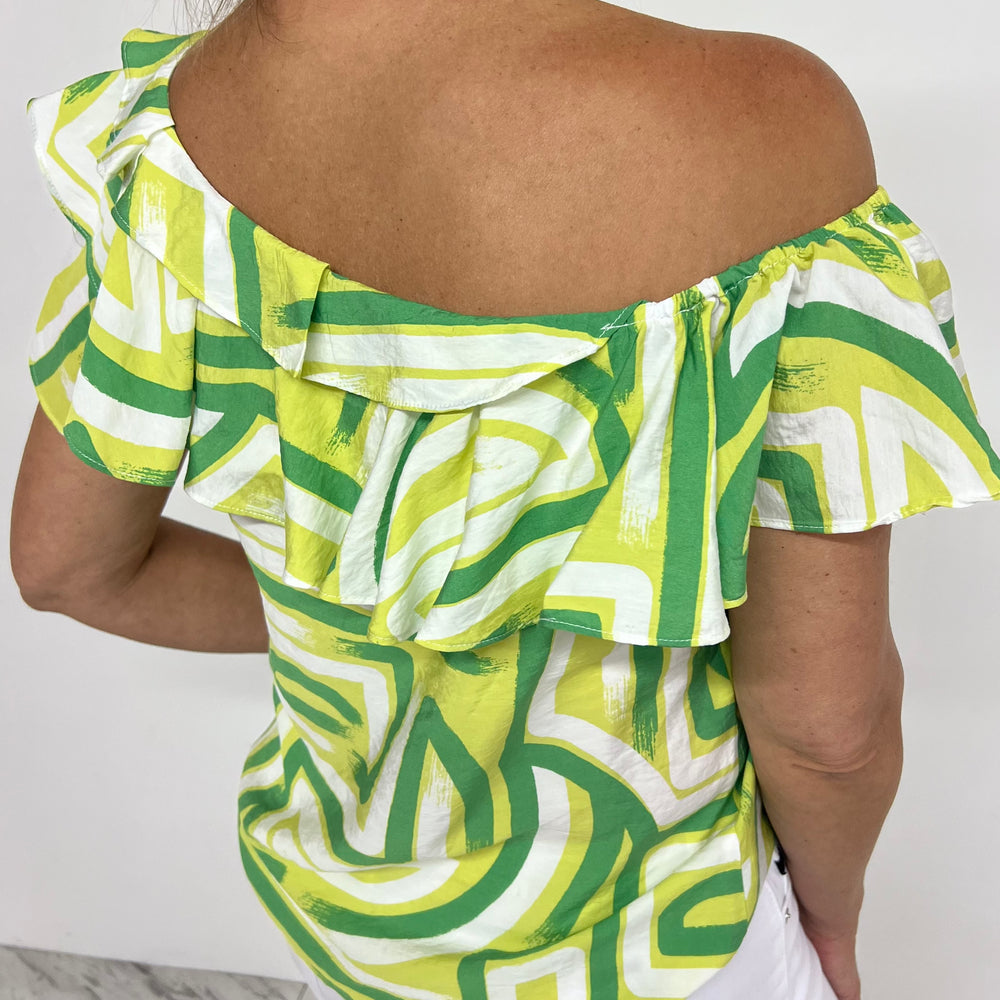 
                  
                    Kiki Green Mix Shoulder Top
                  
                