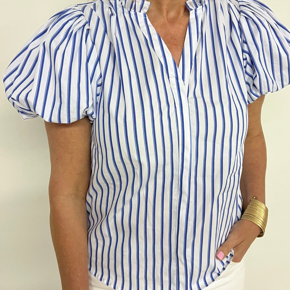 
                  
                    Covington Stripe + Button Front Top
                  
                