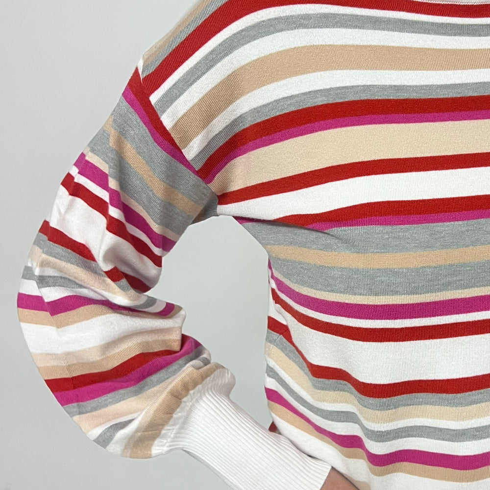 Weekend Wander Stripe Sweater (red)