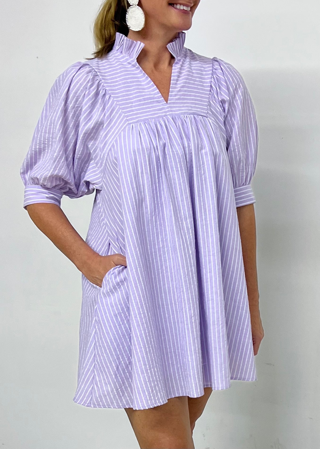 Calloway Lavender Stripe Dress