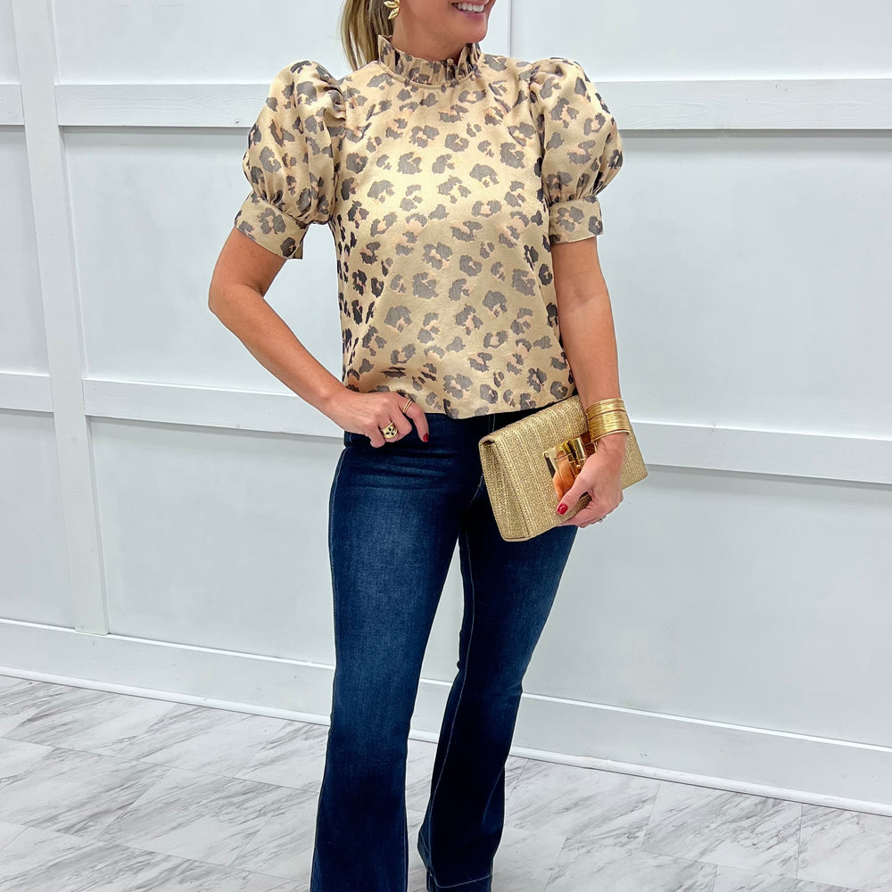 Fierce + Festive Leopard Top (Gold)