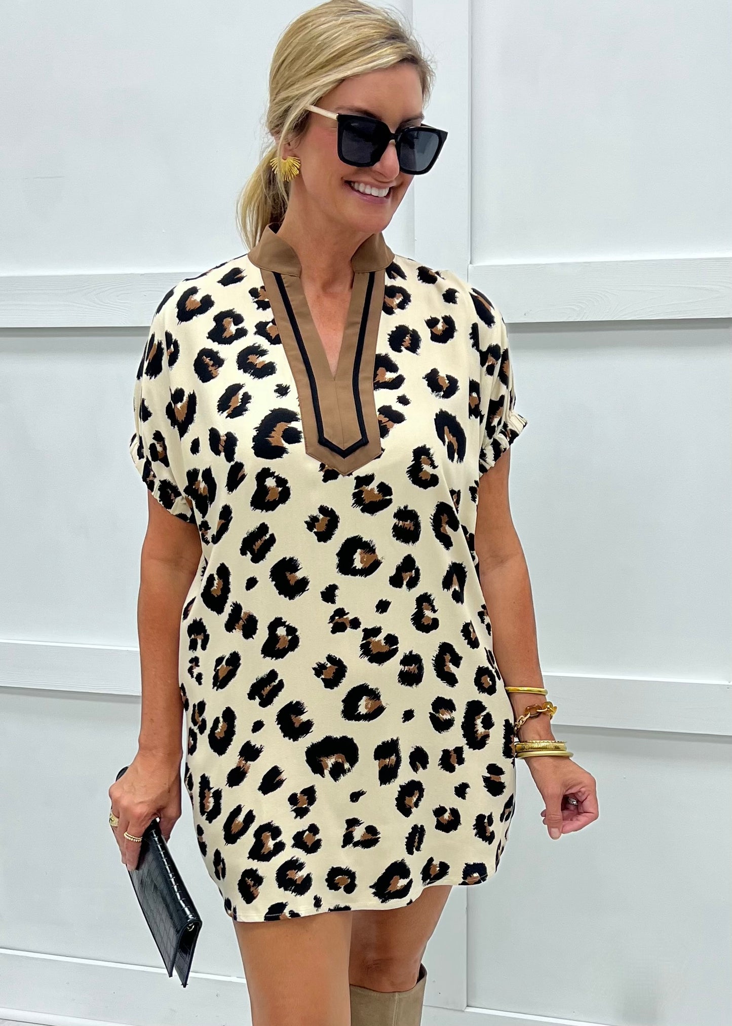 Wild Side Leopard Stripe Dress