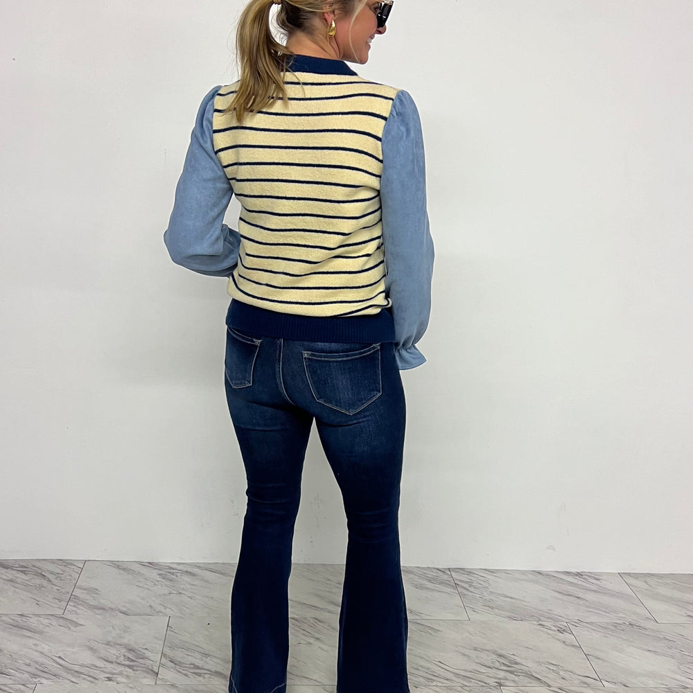 
                      
                        Sierra Suede + Stripe Sweater
                      
                    