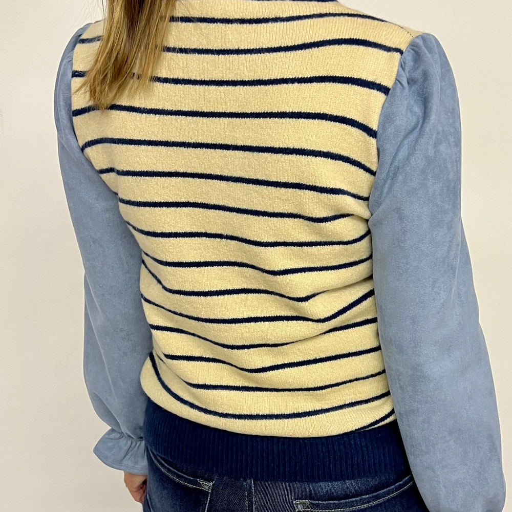 
                      
                        Sierra Suede + Stripe Sweater
                      
                    