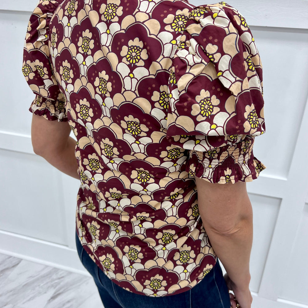 
                  
                    Wilmington Wine Print Top
                  
                