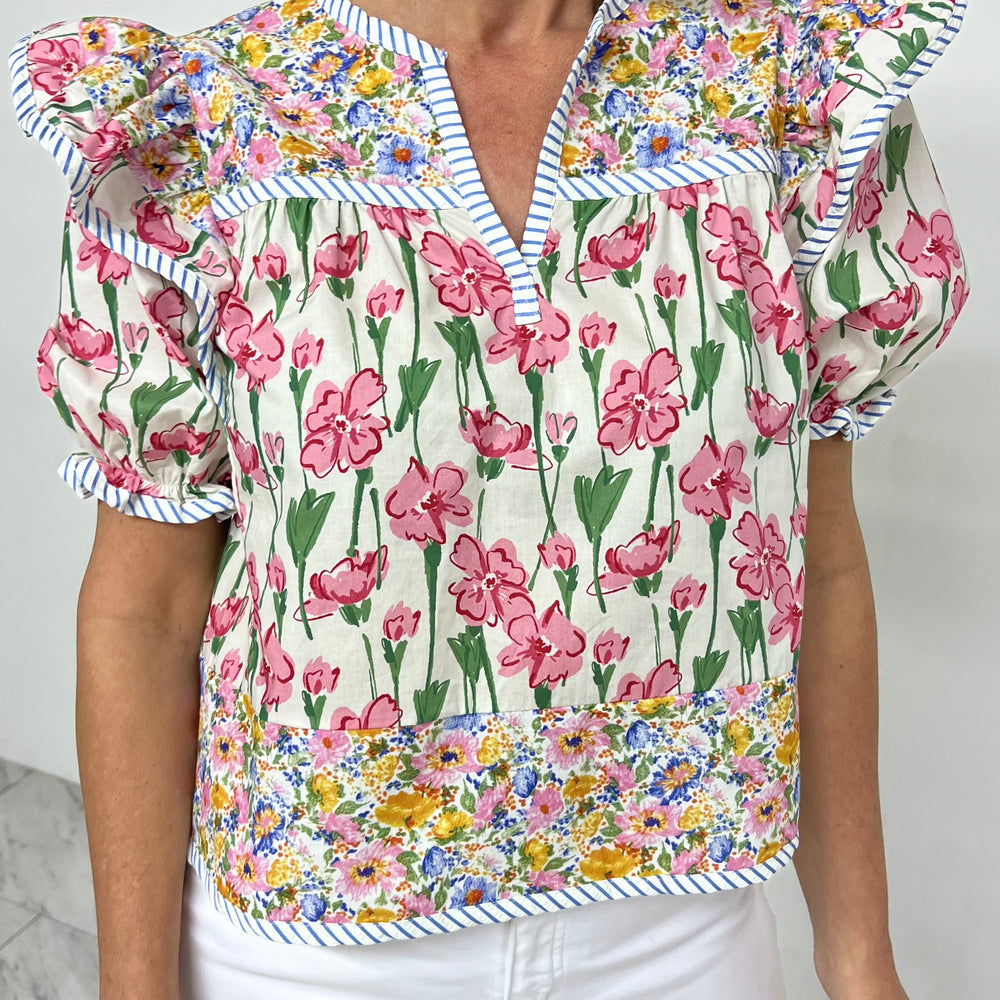 
                  
                    Edith V. Floral Top
                  
                